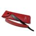 TRU BARBER Professional Barber Blade Straight Razor Straight Blade Razor with 1.5mm Blade Exposure - Durable Straight Edge Razor Single Edge (Black/Red)