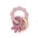 Silicone and Beechwood Nautical Pink Octopus Baby Teether Ring - Buy Online on GoSupps.com