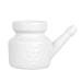 BIXUEJ 350Ml Ceramic Neti Pot Nose Cleaning Pot Leakproof Spout Pot for Nasal Rinsing Nose Washing Men Women White