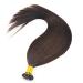 Nano Ring Hair Extensions Dark Brown Colour #2 All Lengths 16 18 & 20 22 Inches. 100% Remy Human Hair with Nano beads included! (22")