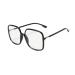 Shiratori Woman's New Retro Blue Light Blocking Glasses Big frame Nerd Eyeglasses Frame Anti Blue Ray Computer Game Glasses Black
