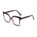 Fuqinqingoz personality reading glasses anti blue light computer reader oversized clear view flat light light mirror glasses (color: c1 size: +350) +350 C1