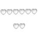 Zerodeko 8 Pcs Heart Cake Mold Cake Mould Baking Trays for Oven Deep Baking Pans for Oven Roasting Pan Lasagna Pan Flat Skillet Cake Decorating Stencils Aluminum Alloy Paper Cup Bakeware 15.3X14.8X5.3CMx4pcs Silverx4pcs