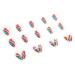 BSLVWG 24-Piece Almond Press-On Nails - Multi-Colored French Wave Pattern Nude Swirl Short Artificial Nails for Women with Glue - Buy Online on GoSupps.com