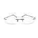 Edgeless reading glasses men - meijunter fashion retro lightweight metal frame comfortable lens glasses strength +1.0 to +3.5 +1.00 black