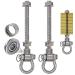 Dakzhou 2 Permanent Anti-Rust Heavy-Duty Bearing Swing Hanger Mute (10mm) 180 Swing, 1500 lb, sandbag Yoga Swing Hammock Chair