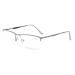 Eyekepper quality half rim metal reading glasses with spring hinge in metallic blue grey +2.00