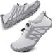 SEEKWAY Water Shoes Men Women Adult Quick-Dry Aqua Sock Barefoot for Beach Swim River Pool Lake Hiking Kayaking Surfing 8.5 Women/7.5 Men 1a-407 White