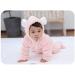 Ceguimos Newborn Baby Jacket Snowsuit Hooded Romper Jumpsuit Warm Fleece Cartoon Bear 0-12 Months Pink 0-3 Months - Buy Online on GoSupps.com
