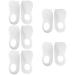 GLEAVI 5 Pairs Flat Foot Insoles Arch Support Arch Foot Pads Washable Foot Support Arch Insoles Pad O/x O Type Leg Shoe Inserts Gel Shoe Inserts Foot Relax TPR Man White Care Insole Pad