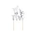 PartyDeco Topper Mr And Mrs for Wedding Cake Silver Colour