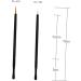 Mikinona 50pcs Eyeliner Brush Thin Angled White Eyeliner Wand Eye Makeup Tools Liquid Eyeliner Disposable 10*0.5cm White - Buy Online on GoSupps.com