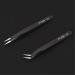 2 Pcs Black Nail Art Tweezers for Rhinestone, Sticker, Decal, Eyelash Extension, and Nail Foil - Precision Nail Decor Tool - Buy Online on GoSupps.com