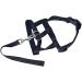 AsentechUK Adjustable Nylon Dog Muzzle Stop Pulling Training Strap Harness Leader Leash Headcollar Stop Chewing Harness (L Black) - Buy Online on GoSupps.com