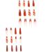 Maple Leaf Red Coffin False Nails Set - 24PCS Full Cover Acrylic Press On Nails with Glue Stickers for Women and Girls Nail Art - Buy Online on GoSupps.com