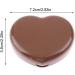 Rudfuz Heart Contact Lenses Case | Portable Mini Eye Care Container for Travel | Single-Color Coffee Milk Tea Design - Buy Online on GoSupps.com