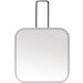 YEAKE Large Handheld Makeup Mirror - Square White & Metal, Portable Table Desk Mirror with Stand for Travel and Bathroom, 9.4 x 5.9 - Buy Online on GoSupps.com