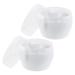 TEHAUX Lot de 2 Bo tes Poudre pour B b s Blanches avec tui et Houpette Douce Distributeurs Portables pour Poudre de Soin pour Voyage et Application Uniforme sur Peau D licate