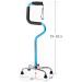 Portable Old Four-Foot Walker Non-Slip Blue/Silver Old Multi-Function Crutches Non-Slip Walking Stick with Hospital Interesting - Buy Online on GoSupps.com