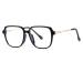 NIDOVIX Square TR90 Blue Light Blocking Glasses for Women Men Trendy Light Weight Non-prescription Computer Eyeglasses 01 Black/Gold 54 Millimeters