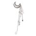 Ppmter Moon Crystal Beads Tassel Charms Hair Clip Pin Hair Chain Jewelry Hair Accessories For Women Girls