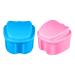 MipCase 2st tooth box holder for teeth prosthesis suitcases in the open teeth retainer false plastic container Storage box prosthesis brush bathing box bridge teeth artificial travel warehouse accessories ABS