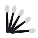 Silicone Eyeshadow Brush| Silicone Lip Brush| Eyeliner Pencil Smudge Brush| Double Head Eye Pencil Brush Eyeliner Smudge Tool for Blending Eye Shadow Liner (5 PCS)