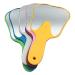 5pcs Handle Tooth Shape Mirror Glass Oral Hygiene Plastic Makeup Mirror
