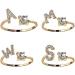 DNCG Ladies 26 English Letter Ring Ring Open Mouth Gold Ring - Buy Online on GoSupps.com