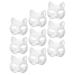 Magiclulu cat masks for painting white DERIAN mask 9 pieces of animal regulations Diy-paper blank masks half for masquerade kids cosplay masks Easter party gifts