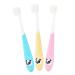 Healvian 3pcs toothbrush - -Toy children's teeth clean brush children's cleaning brush milk teeth bristles Abs