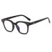 PARWANA Stylish Reading Glasses Anti Eyestrain Blue Light Blocking Computer Readers Eyewear Flat Light Mirror for Women/Men +100 Black