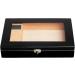 Black Piano Finish Humidor Glass Top Cedar Humidor with Digital Hygrometer Humidification and Accessory Divider - Buy Online on GoSupps.com