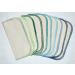 Set of 10 1 Ply Organic Cotton Flannel Washable Baby Wipes, 8x8 Inches, Blues and Greens - Buy Online on GoSupps.com