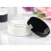 6 Pack Empty Plastic Glasses with Black Lid - Wide Opening Round Containers for Cosmetics Makeup Cream Lotion & Eyeshadow - 250g Each - Buy Online on GoSupps.com