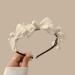 JSGHGDF Pearl Bowknot Headbands for Woman Girls Knotting Hairband for Spa Delicate Hairband for Girls Taking Photo Black - Buy Online on GoSupps.com