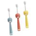 Minkissy 3 piece of children's toothbrush manual toothbrush ergonomic handle suction extra toothbrushes for children beautiful children toothbrush children's products portable pp 1 piece (1 Pack) different colors