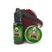 Mens Grooming Set Eucalyptus Fragrance - Moustache Wax Beard Oil & Pocket Size Beard and Tache Comb Presented in a red Velvet Drawstring Travel Bag
