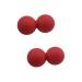 Minkissy 2 pieces massage roller double massage mobility peanut gym roller peanut massage ball muscle roller Ero-nut lacro-lacrosse massage peanut painting ball fitness yoga scrollrad red