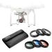 Bower 6 Piece Special Effects Filter Kit & Case for DJI Phantom 3 & 4 Drone Includes: Gradient Gray, Orange & Blue Star 4, 6 & 8 Plus Lens Cap