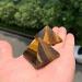 1pc 45mm Hand Carved Natural Quartz Crystal Reiki Tiger Eye Stone Pyramid Chakra Reiki Balancing - Buy Online on GoSupps.com