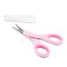 Chicco Stainless Steel Baby Nail Scissors - Curved Blades Rounded Tips Non-Slip Grip & Protective Cover - Ideal for Newborns & Children (Pink) - Buy Online on GoSupps.com