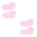 2 Pairs Protective Socks Foot Softening Socks Feet Moisturising Stocking Women's Socks with Lotion Enriched Socks Silicone Miss High Heels Sebs Skin Pink