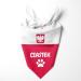 Dog hollow motif: football games sports Olympic games public holidays personalized triangular cloth for pets is attached to the collar (flag: Poland)