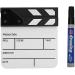 Mini Acrylic Director Clap Board with Pen - Black and White Movie Film Scene Clapperboard for Shoot Props and Home Decoration - Buy Online on GoSupps.com