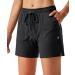 G Gradual Women's 5" Hiking Cargo Shorts Quick Dry Athletic Shorts for Women with Pockets for Golf Workout Walking Black Large