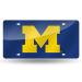 Rico Industries NCAA Unisex-Adult Laser Inlaid Metal License Plate Tag Michigan Wolverines 6 x 12-" Team Color