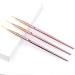 FULINJOY 3 Pcs Rose Gold Nail Art Liner Brushes Set - UV Gel Acrylic Application Pens for Nail Art Designs (7mm/9mm/11mm) - Buy Online on GoSupps.com