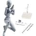 Body Kun Moveable Joint Set - Male & Female Gray 6inch Action Figure Drawing Models for Artists - Buy Online on GoSupps.com