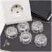 Child safety lock for socket plug-in socket safety lock socket protection for baby child safety 20 pieces (transparent)
